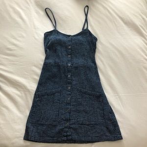 Amuse Society Blue Striped Mini Dress